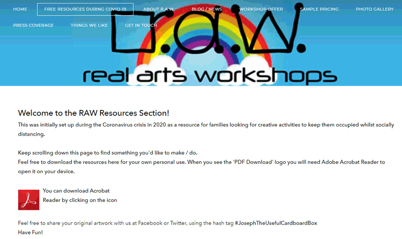 Free resources family real arts workshops